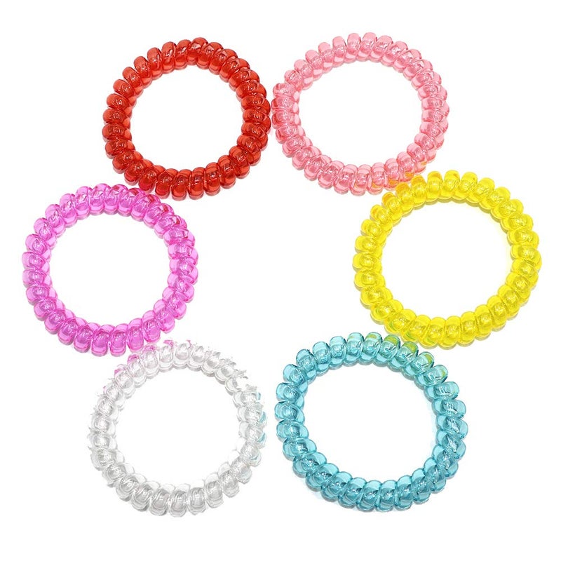 MaberryTech Direct Sensory Stretchy Kids Coil Bracelets, 6 Pack Funny Speech and Communication Aid Bracelet Fidget Toys for Boys Girls with Autism ADHD Anxiety or Special Needs - Assorted Colors (Rainbow B) - Image 3