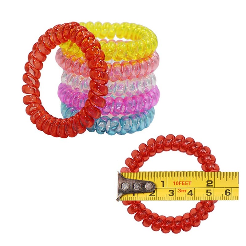 MaberryTech Direct Sensory Stretchy Kids Coil Bracelets, 6 Pack Funny Speech and Communication Aid Bracelet Fidget Toys for Boys Girls with Autism ADHD Anxiety or Special Needs - Assorted Colors (Rainbow B) - Image 5