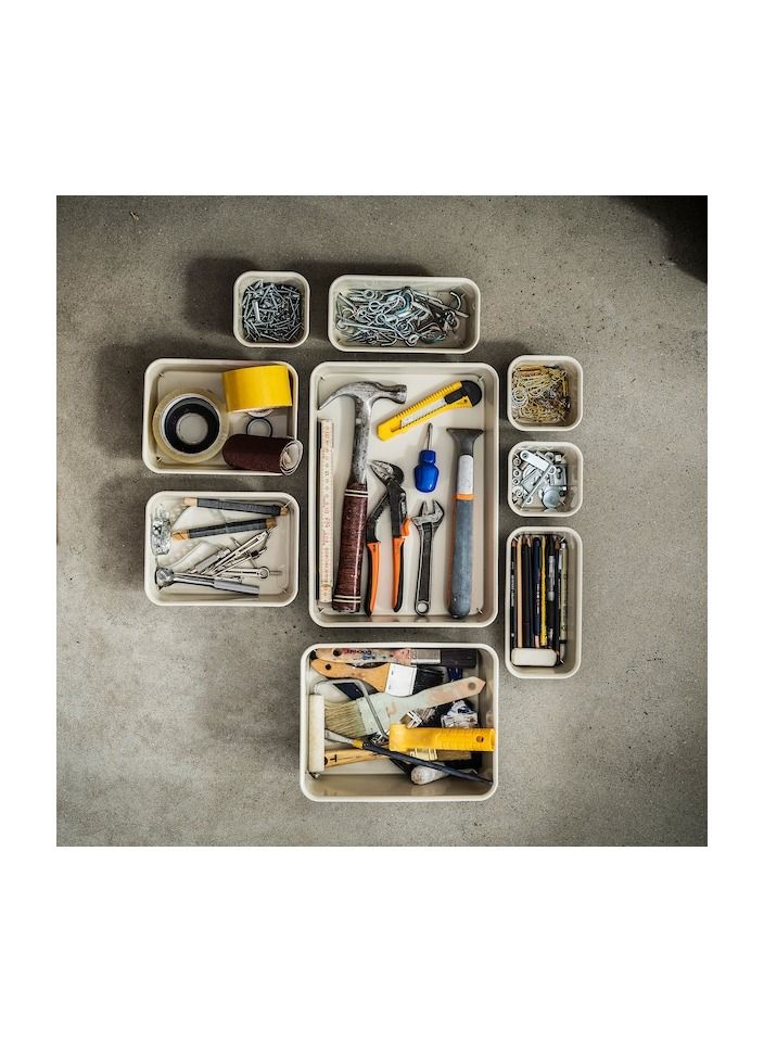 Organiser Plastic Beige 10X10X5 cm