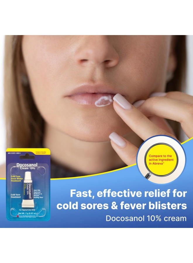 Taro Cold Sore/Fever Blister Treatment - Docosanol 10% Cream (0.07 oz - 2 Tube) - Image 2