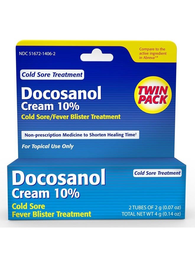 Taro Cold Sore/Fever Blister Treatment - Docosanol 10% Cream (0.07 oz - 2 Tube) - Image 1