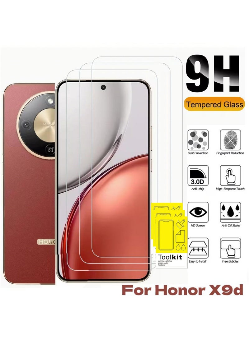 X-level 3 PCS Honor X9d Screen Protector HD Easy Installation, Aerospace-Grade Protection, Scratch Resistant, Anti-Fingerprint, Bubble Free, Case Friendly, 9H Tempered Glass Film -Clear - Image 1