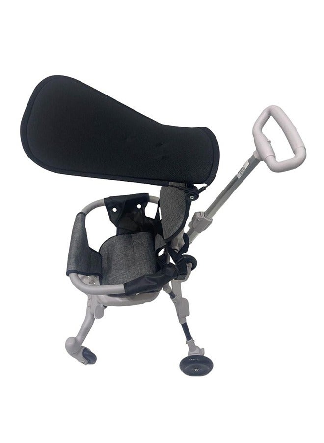 ضحكة  عربة أطفال سهلة الطي وخفيفة الوزن مع خامة ممتازة جيدة التهوية مريحة لحديثي الولادة وصغار السن مع مظلة من أشعة الشمس ( رمادي ) - Image 4