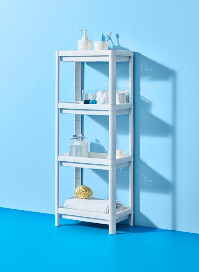 AGD Vesken 4-Tier Shelving Unit White 36x100cm - Image 1