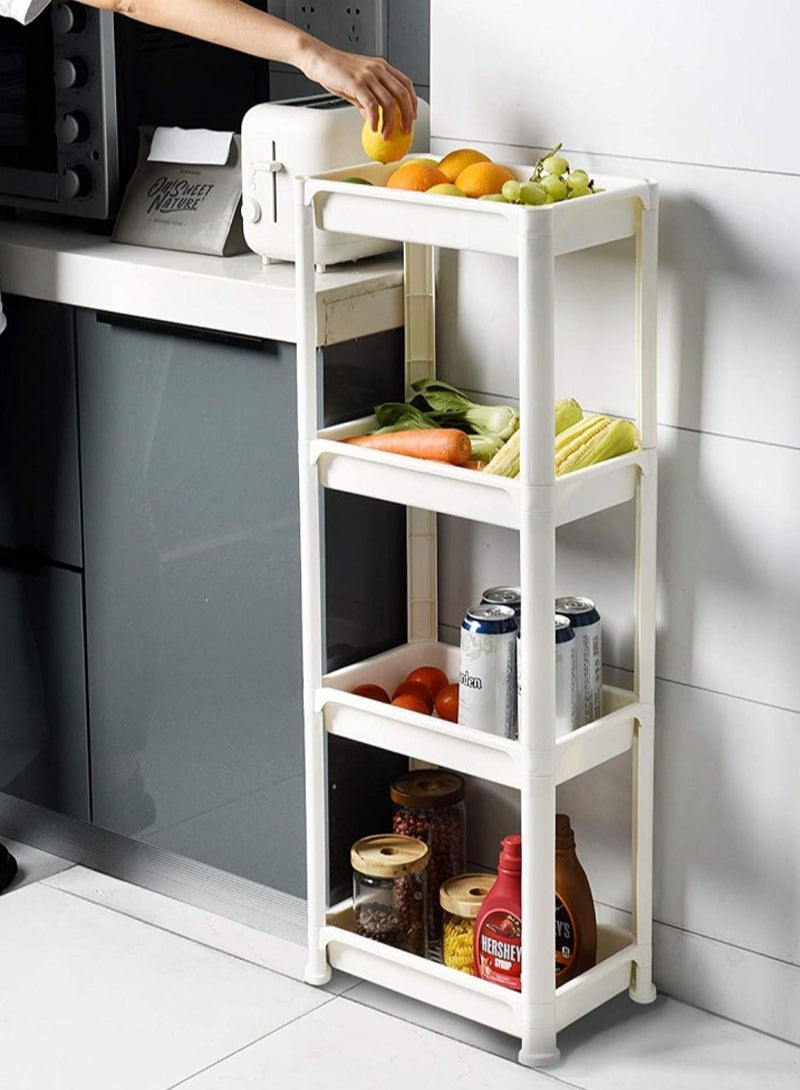 AGD Vesken 4-Tier Shelving Unit White 36x100cm - Image 3