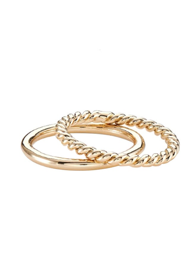BUCKLEY LONDON Lucia Braided Ring Duo  - Image 1