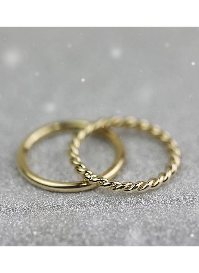 BUCKLEY LONDON Lucia Braided Ring Duo  - Image 2