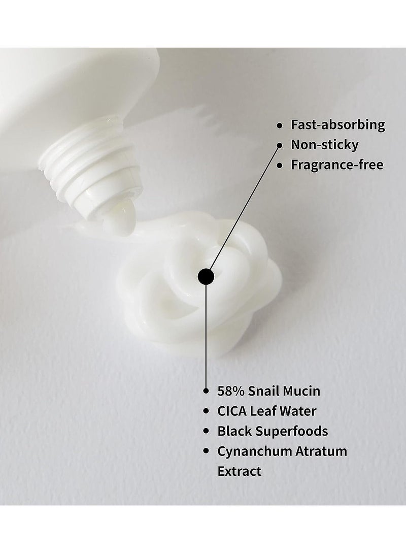 iUNIK Black Snail Restore Cream, 2.02 Fl Oz - 58% Black Snail Mucin Secretion Filtrate Soothing, Reduce & Fine Lines Deeply Nourishing and Moisturizing - Image 5