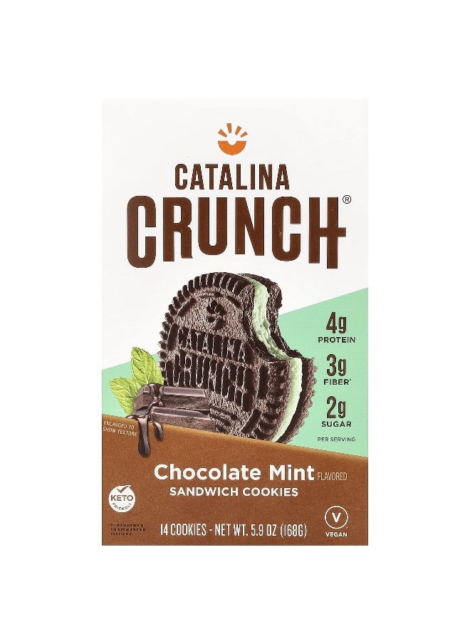 CATALINA CRUNCH Catalina Crunch, Sandwich Cookies, Chocolate Mint, 14 Cookies, 5.9 oz (168 g)  - Image 1