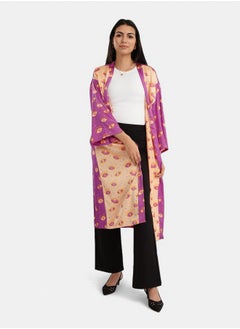 Clue Color Block Satin Kimono  - Image 1