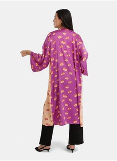 Clue Color Block Satin Kimono  - Image 3