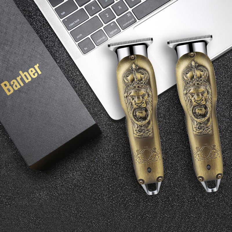 Metal Retro Oil-Head Electric Clipper Hair Salon Carving Gradient Electric Clipper Hair Clipper Home Hair Clipper Charging - Image 4