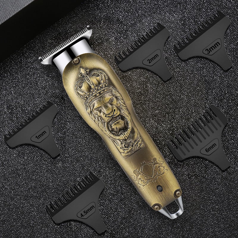 Metal Retro Oil-Head Electric Clipper Hair Salon Carving Gradient Electric Clipper Hair Clipper Home Hair Clipper Charging - Image 3