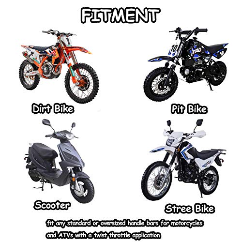 APPYU Motorcycle Grips 7/8" Dirt Bike Pillow Top Grips Rubber Anti-Slip Universal Handlebar Racing Grip Compatible with Motocross SX125 SX250 EXC125 XC300 XC150 XCF350 XCF450 XCW125 XCW300 TC85 TC125 - Image 2