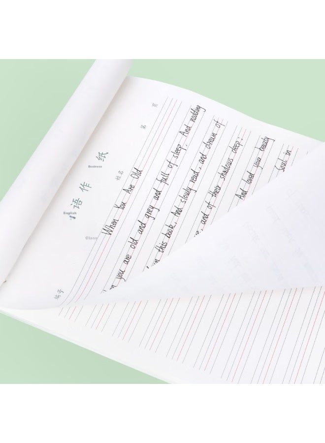 Simaa 3-pack ورق واجب منزلي إنجليزي، دفتر تدريب الطلاب للحروف الأبجدية والبادئ، ورق إنجليزي، 16k 30 ورقة، أداة تعليمية لطلاب المدارس الثانوية - Image 5