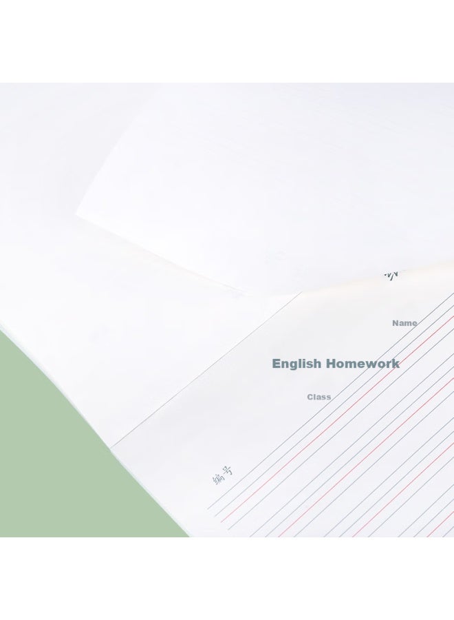 Simaa 3-pack ورق واجب منزلي إنجليزي، دفتر تدريب الطلاب للحروف الأبجدية والبادئ، ورق إنجليزي، 16k 30 ورقة، أداة تعليمية لطلاب المدارس الثانوية - Image 4