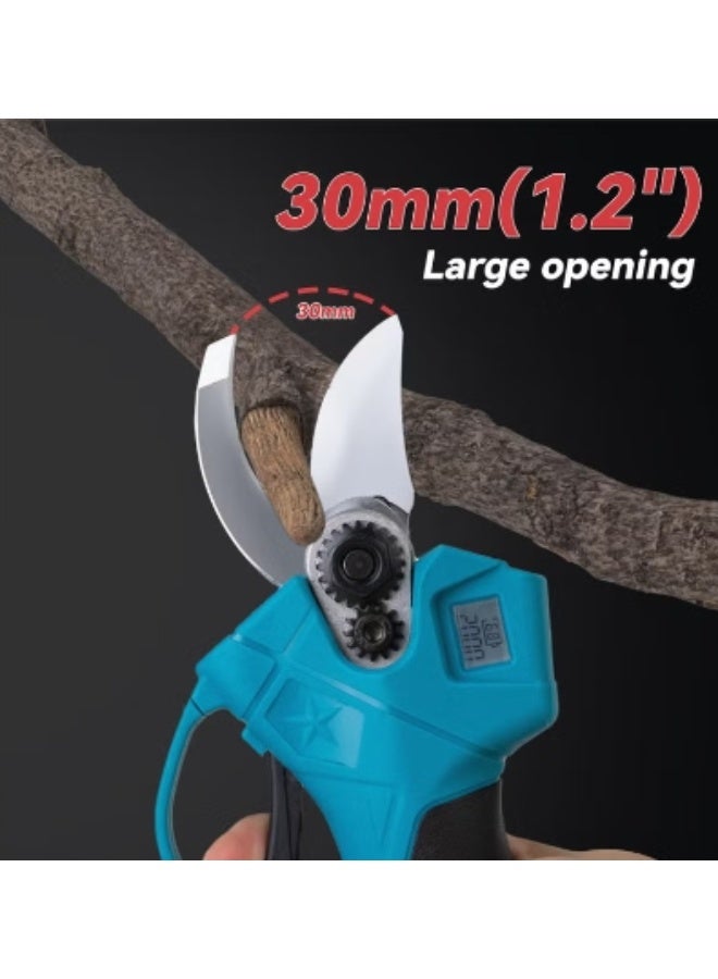 Hicomony 21V Electric Pruning Shears, Pruning shears for gardening,Cutter Gardening Scissors, With 2Pcs 2.0Ah Battery,1 Charger Included & Blades Set,1.2 Inch(30MM)  - Image 4