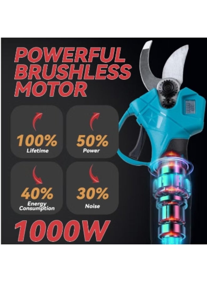Hicomony 21V Electric Pruning Shears, Pruning shears for gardening,Cutter Gardening Scissors, With 2Pcs 2.0Ah Battery,1 Charger Included & Blades Set,1.2 Inch(30MM)  - Image 5