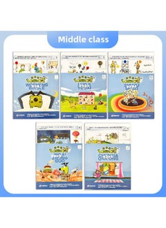 Jie Logic Dog Kindergarten Textbook Upgrade Teaching Edition Small Class Middle Class Large Class Card Six Button Ten Template Benefit-Color:The Second Volume Of The Version Of The Middle Class (excluding Boards)