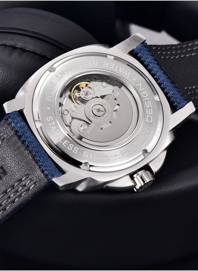 PAGANI DESIGN Men's Automatic NH39 Movement, Sports Nylon Belt Double-Sided Sewing Design, 200-Meter Waterproof Sports Watch Blue PD1736  - Image 5