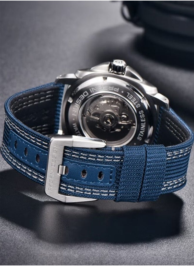 PAGANI DESIGN Men's Automatic NH39 Movement, Sports Nylon Belt Double-Sided Sewing Design, 200-Meter Waterproof Sports Watch Blue PD1736  - Image 4