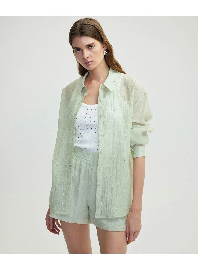 Ipekyol  Relaxed Fit Rhinestone Shirt for Women | Best Price UAE