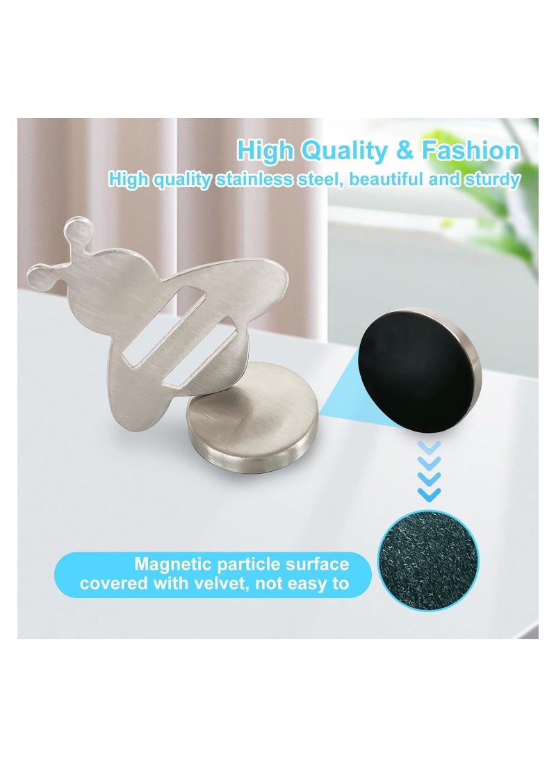 Magnetic Tablecloth Clips, 12 Pcs Bee Stainless Tablecloth Pendant, Picnic Tablecloth Clips Windproof Tablecloth Pendant for Outdoor Picnic Family Dinner Wedding Party - Image 3