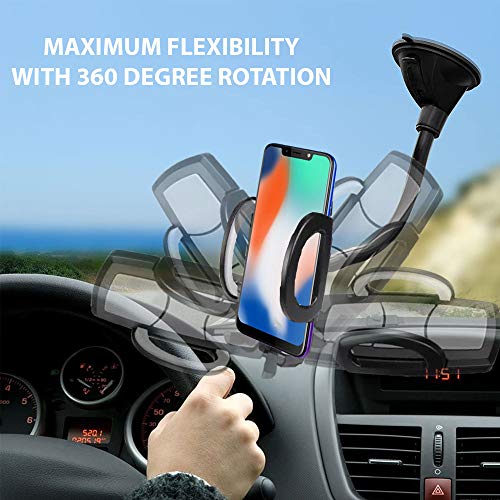 Adeptt VH-19HD12 Universal Dash and Window Mount Holder (Black) - Image 4