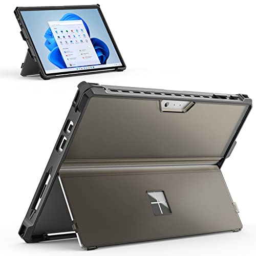 MoKo Case for Microsoft Surface Pro 7 Plus/Pro7/Pro 6/Pro 5/Pro 4/ LTE - All-in-One Rugged Cover Case with Pen Holder, Kickstand Protective Case, Compatible with Type Cover Keyboard, Frosted Black - Image 1