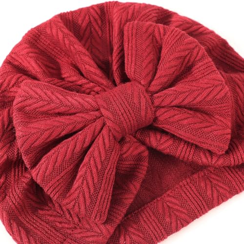 AQOKKA Newborn Receiving Blanket with Bow Hat Mittens Wooden Card Set WheatPattern Newborns Toddler Baby Boy Girl Nursery Swaddle Wrap - Image 3