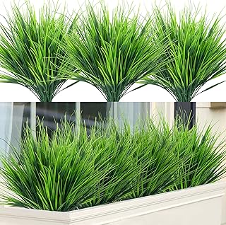 Ouddy Decor Ouddy Decor Artificial Wheat Grass Fake Plants Outdoor, UV Resistant Fake Grass Artificial Greenery Stems Plastic  - Image 1