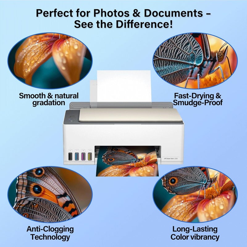مجموعة زجاجات الحبر 31، زجاجة حبر أسود 32XL متوافقة مع HP Smart Tank 5000 6001 7301 7602 5101 7300 7000 7302 520 580 651 551 (2BK C M Y) - Image 5
