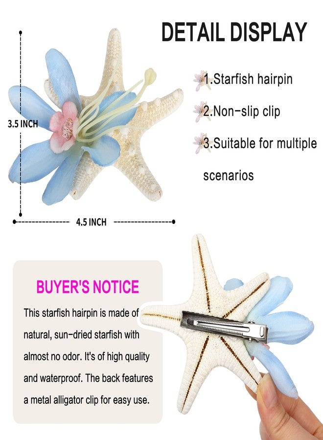 NAISIER Starfish Hair Clip seashell hair clip Beach Sea Star mermaid hair accessories for women girl. - Image 2