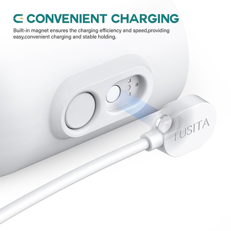 TUSITA 10-ft. Outdoor Magnetic Charging Cable Compatible with Arlo Ultra 1 2 Pro 3 4 5 2K - 3M, White - Image 5