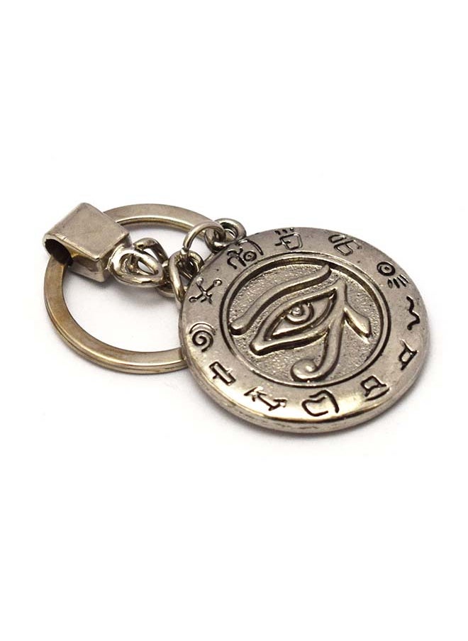 immatgar immatgar pharaonic Tutankhamun and horus Eye keychain Egyptian souvenirs gifts from egypt Authentic Pharaoh (Silver) 
