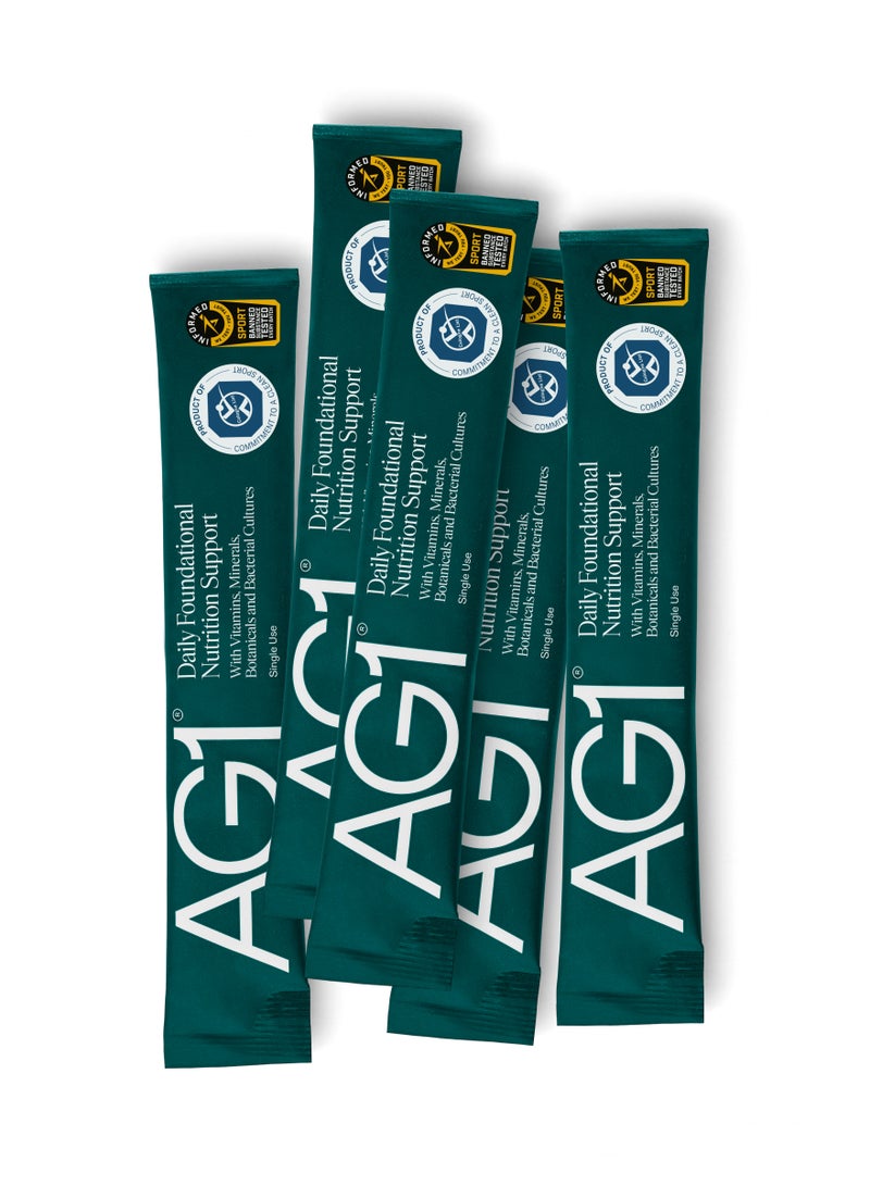 AG1 Daily Foundational Nutrition Support With Vitamins, Minerals, Botanicals and Bacterial Cultures 30X13g Sticks Pack - Image 5