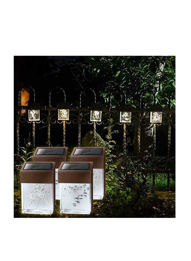 Generic Acrylic 4-Pack Solar-Powered Wall Decoration Lamp Warm Light with Smart Light Sensor  - Image 3