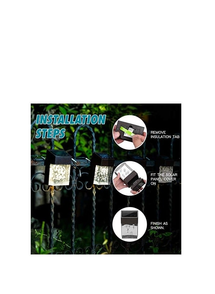 Generic Acrylic 4-Pack Solar-Powered Wall Decoration Lamp Warm Light with Smart Light Sensor  - Image 5