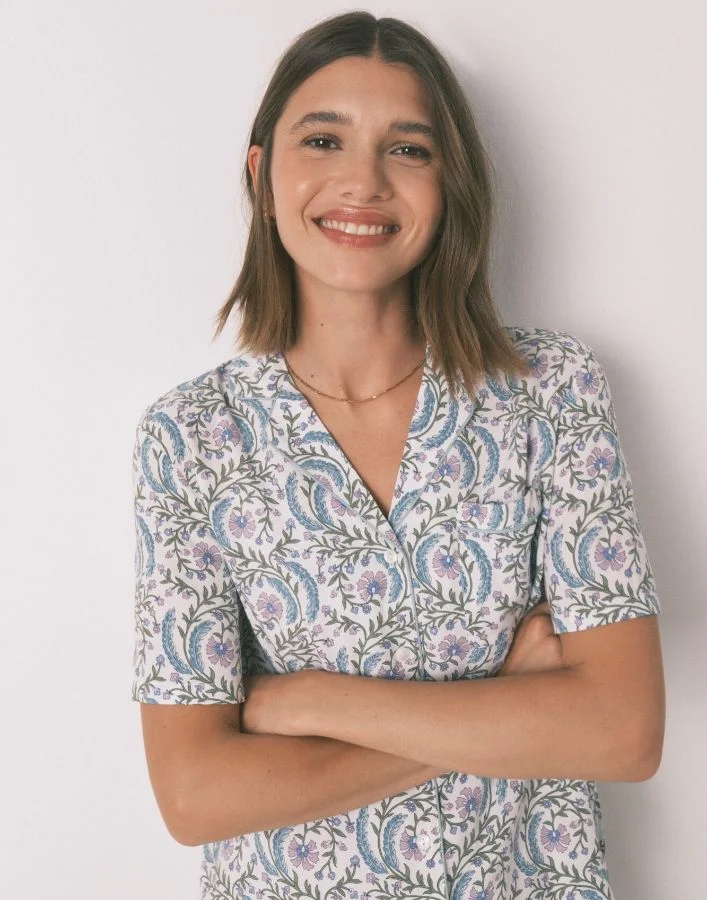 ومن سيكريت بيجامات طويلة خضراء زهرية كلاسيكية