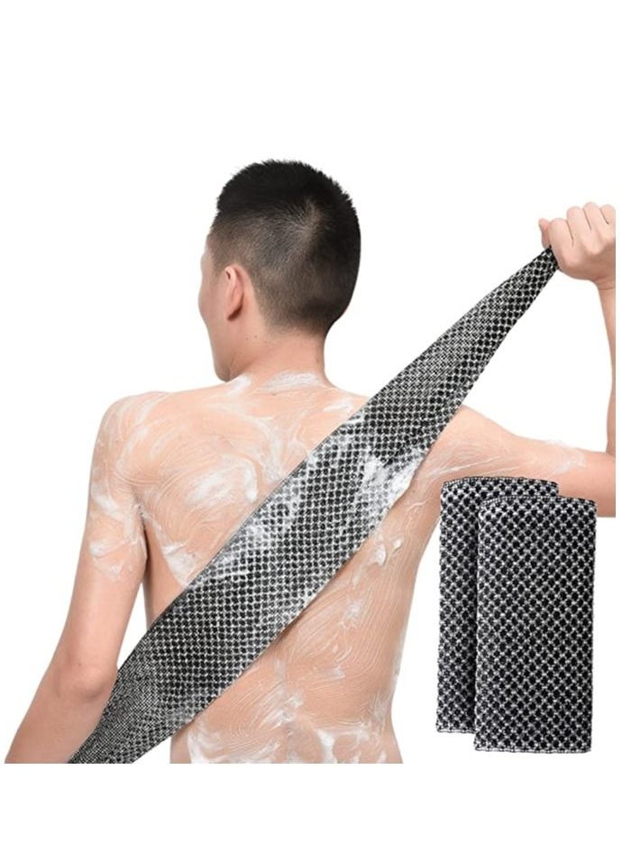 SYOSI Exfoliating Washcloth Towel Bathing Wash Cloth Towel for Shower Bath Asian Exfoliating Washcloth for Skin, Body Scrubber, Men, Women (2 PCS)  - Image 1