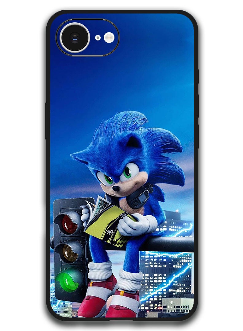 ثيودور حافظة متوافقة مع هاتف ابل ايفون 16e 6.1 بوصة غطاء حماية مضاد للصدمات - سونيك - Image 1