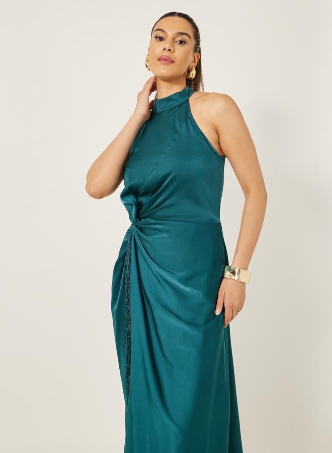 ستايلي فستان بحمالات مزين بالشراريب - Image 3