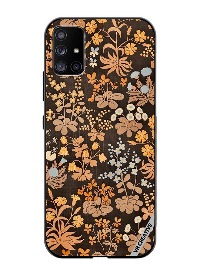 VR CREATIVE Protective Case Cover For Samsung Galaxy A51 5G Brownie Flower Design Multicolour - Image 1