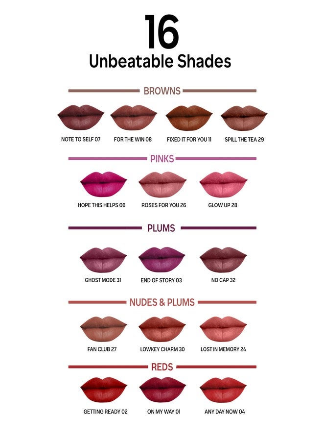 فاسيسكانادا أحمر شفاه سائل مطفي مريح من فيس كندا - لون لوكي تشارم 30، 3.8 مل | ثبات مريح يدوم حتى 10 ساعات | لون مطفي غني | غني بزيت اللوز وفيتامين هـ | فائق النعومة | لا يسبب جفاف الشفاه | خالٍ من الكحول - Image 5