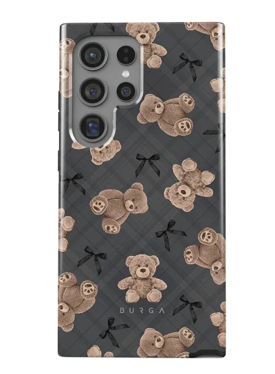BURGA Luxury Styled Glitter Samsung S24 Ultra Compatible with Double Layer Silicone Protective Case BFF - TEDDY