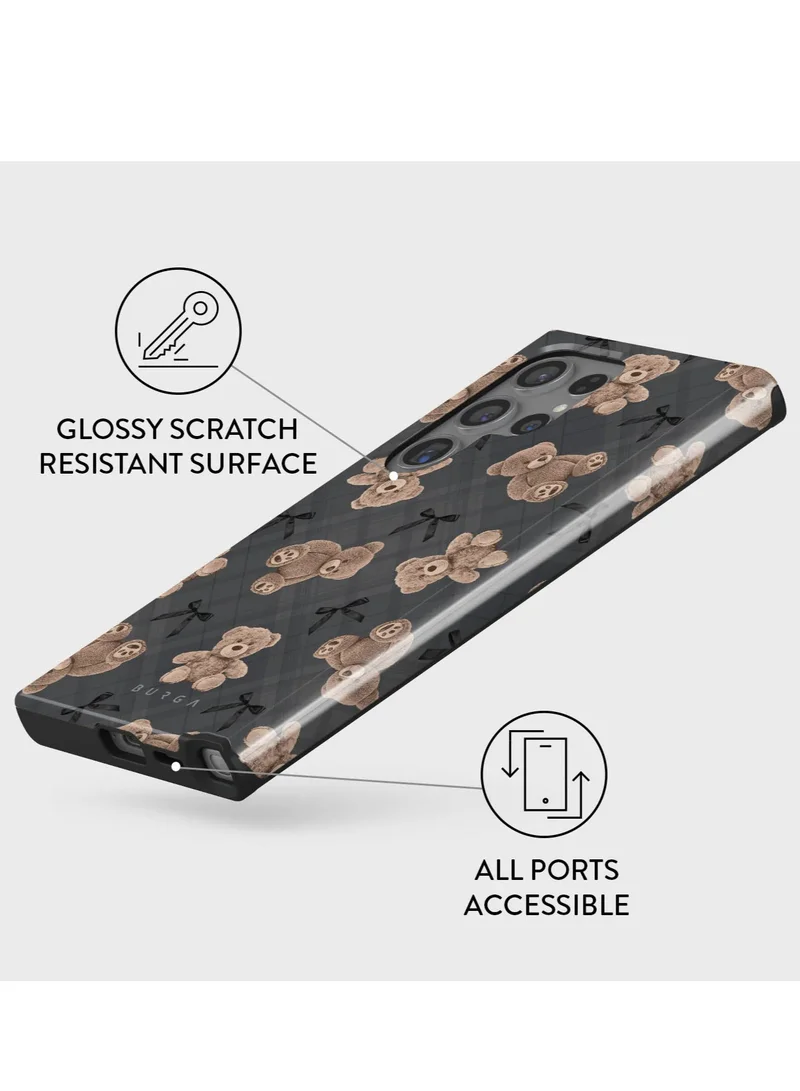 BURGA Luxury Styled Glitter Samsung S24 Ultra Compatible with Double Layer Silicone Protective Case BFF - TEDDY
