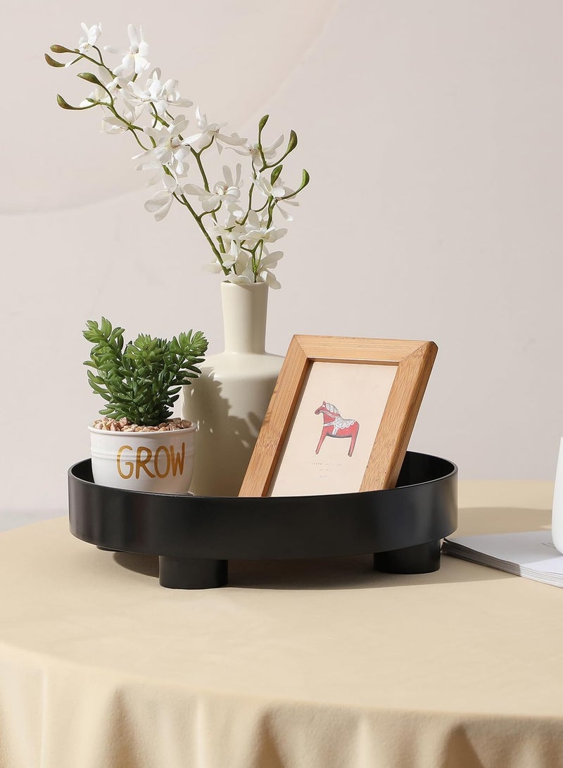 XiuWoo Round Storage Tray, Water Cup Storage Tray, Fragrance Essential Oil Cosmetic Pendulum Storage And Display Tray, Kitchen Bathroom Bedroom Office Accessories, Room Decor, Home Decor - Image 3