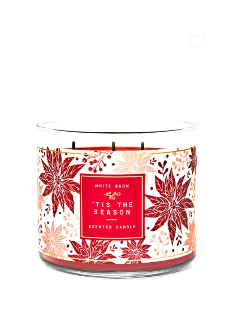 Tis The Season 3-Wick Candle 411g