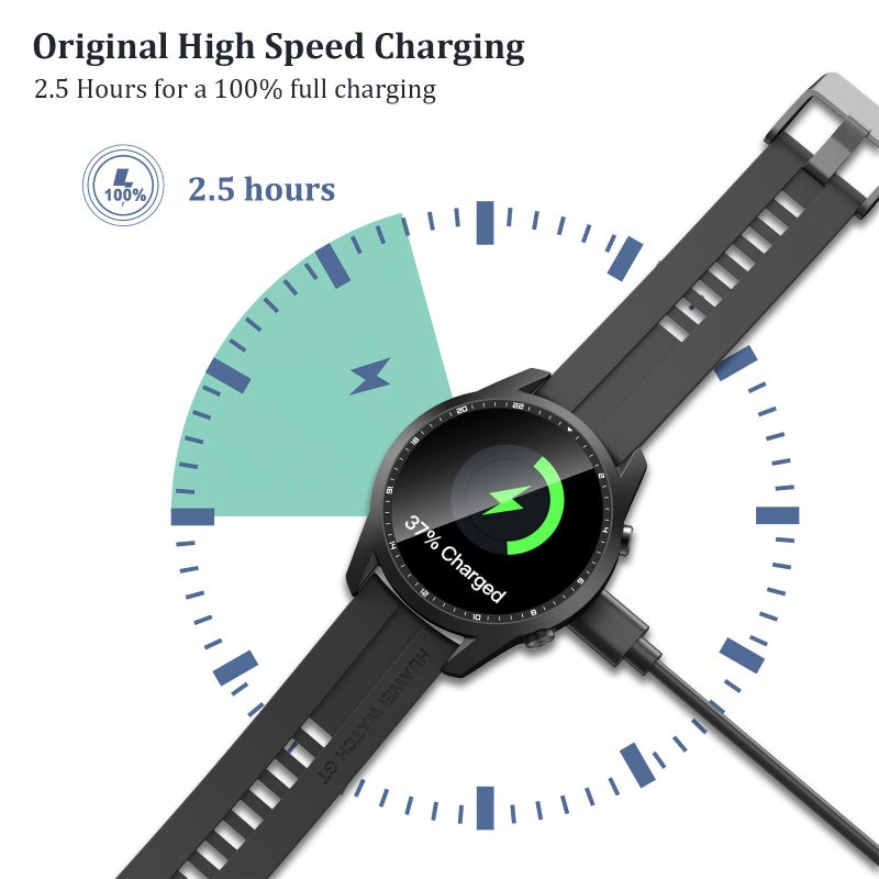 Mugust Charger for Huawei Watch GT4/GT3/GT3 Pro/GT2 Pro/Watch 4/4 Pro/3/3 Pro/Ultimate/GT Runner, Replacement USB Charging Cable for Smart Watch Accessories(Black) - Image 5