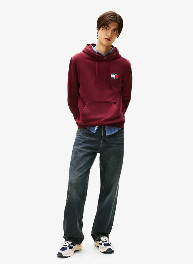 تومي جينز هودي أساسي بقصة عادية